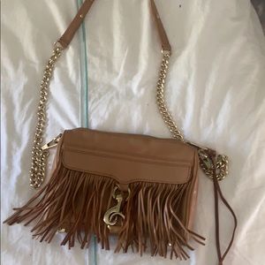 Light brown fringe Rebecca minkoff crossbody